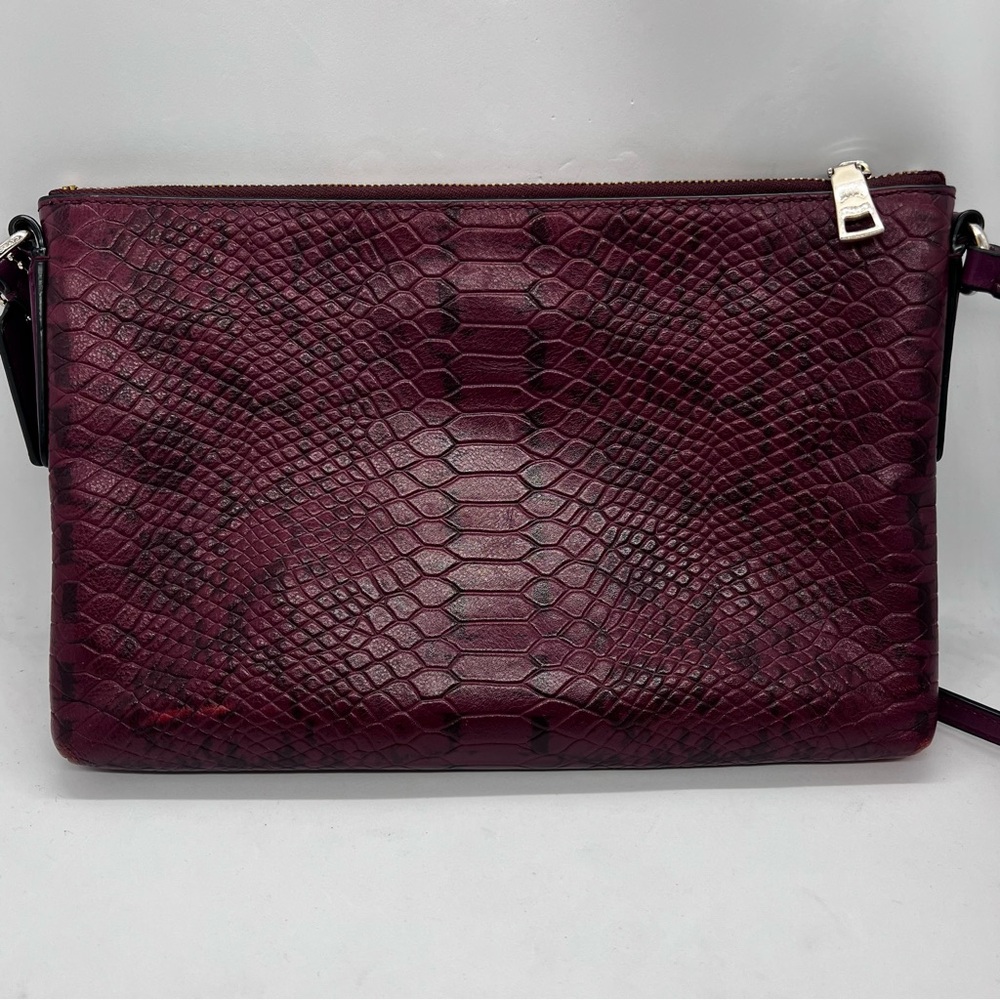 COACH Journal Crossbody In Colorblock Exotic Embossed Leather EUC - Picture 5 of 16